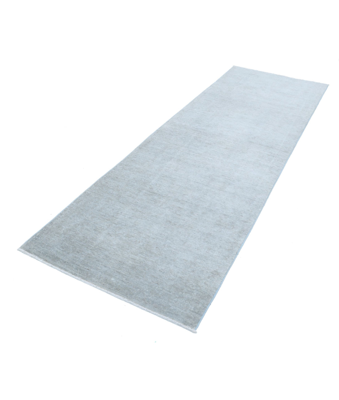 Overdye 3'1'' X 9'6'' Hand-Knotted Wool Rug 3'1'' x 9'6'' (93 X 285) / Grey / Grey