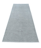 Overdye 3'1'' X 9'6'' Hand-Knotted Wool Rug 3'1'' x 9'6'' (93 X 285) / Grey / Grey