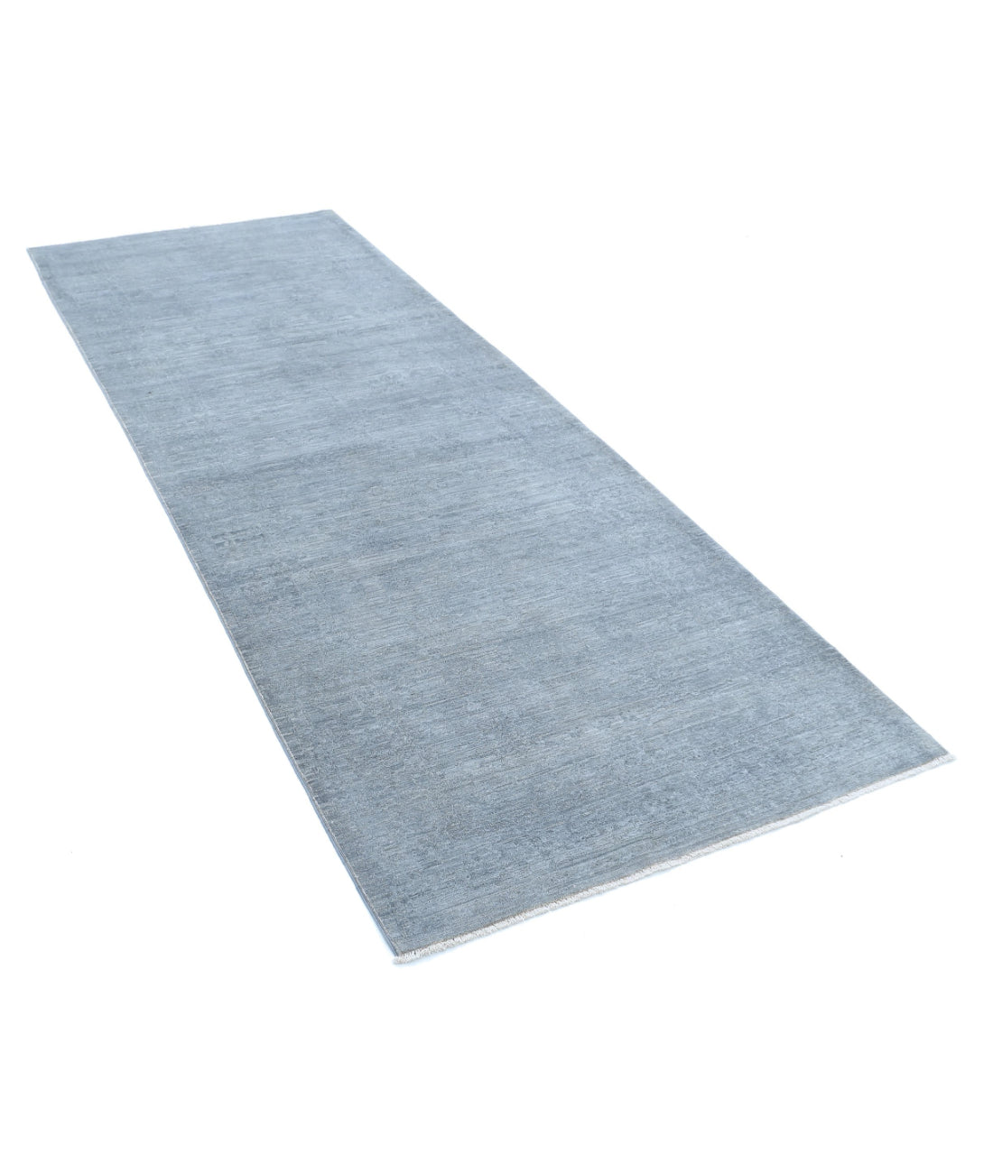 Overdye 3'5'' X 9'5'' Hand-Knotted Wool Rug 3'5'' x 9'5'' (103 X 283) / Grey / Grey