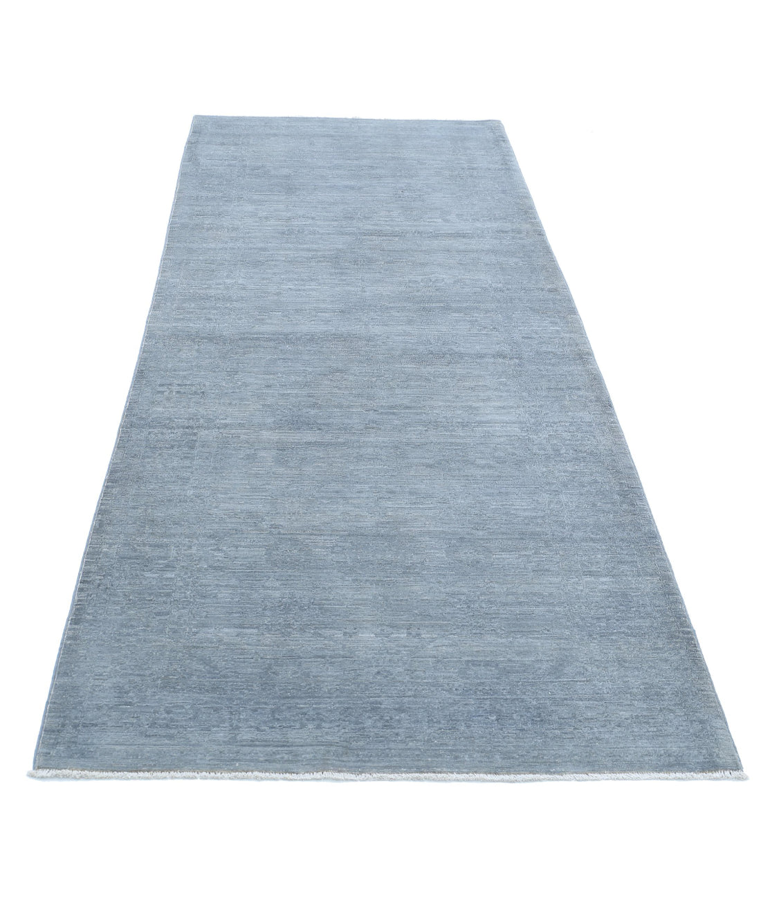 Overdye 3'5'' X 9'5'' Hand-Knotted Wool Rug 3'5'' x 9'5'' (103 X 283) / Grey / Grey