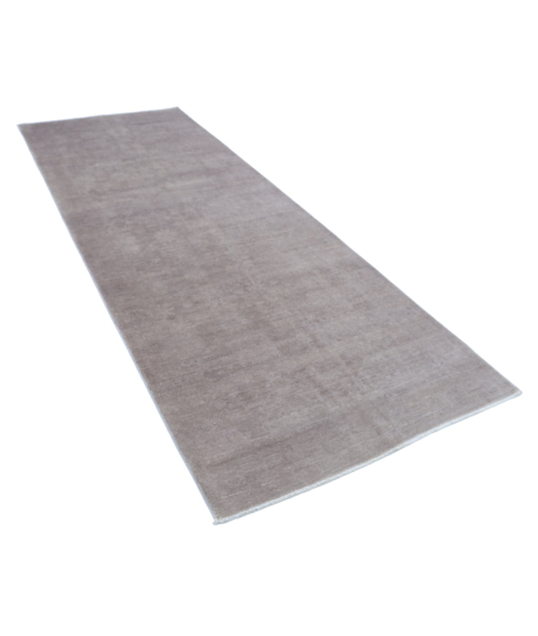 Overdye 4'0'' X 10'10'' Hand-Knotted Wool Rug 4'0'' x 10'10'' (120 X 325) / Grey / Grey