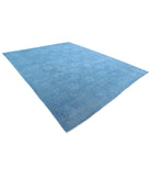 Overdye 9'10'' X 12'7'' Hand-Knotted Wool Rug 9'10'' x 12'7'' (295 X 378) / Blue / Blue