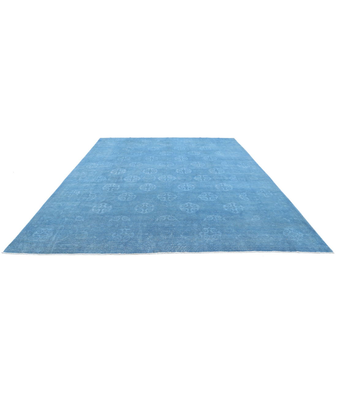 Overdye 9'10'' X 12'7'' Hand-Knotted Wool Rug 9'10'' x 12'7'' (295 X 378) / Blue / Blue