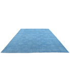 Overdye 9'10'' X 12'7'' Hand-Knotted Wool Rug 9'10'' x 12'7'' (295 X 378) / Blue / Blue