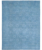 Overdye 9'10'' X 12'7'' Hand-Knotted Wool Rug 9'10'' x 12'7'' (295 X 378) / Blue / Blue