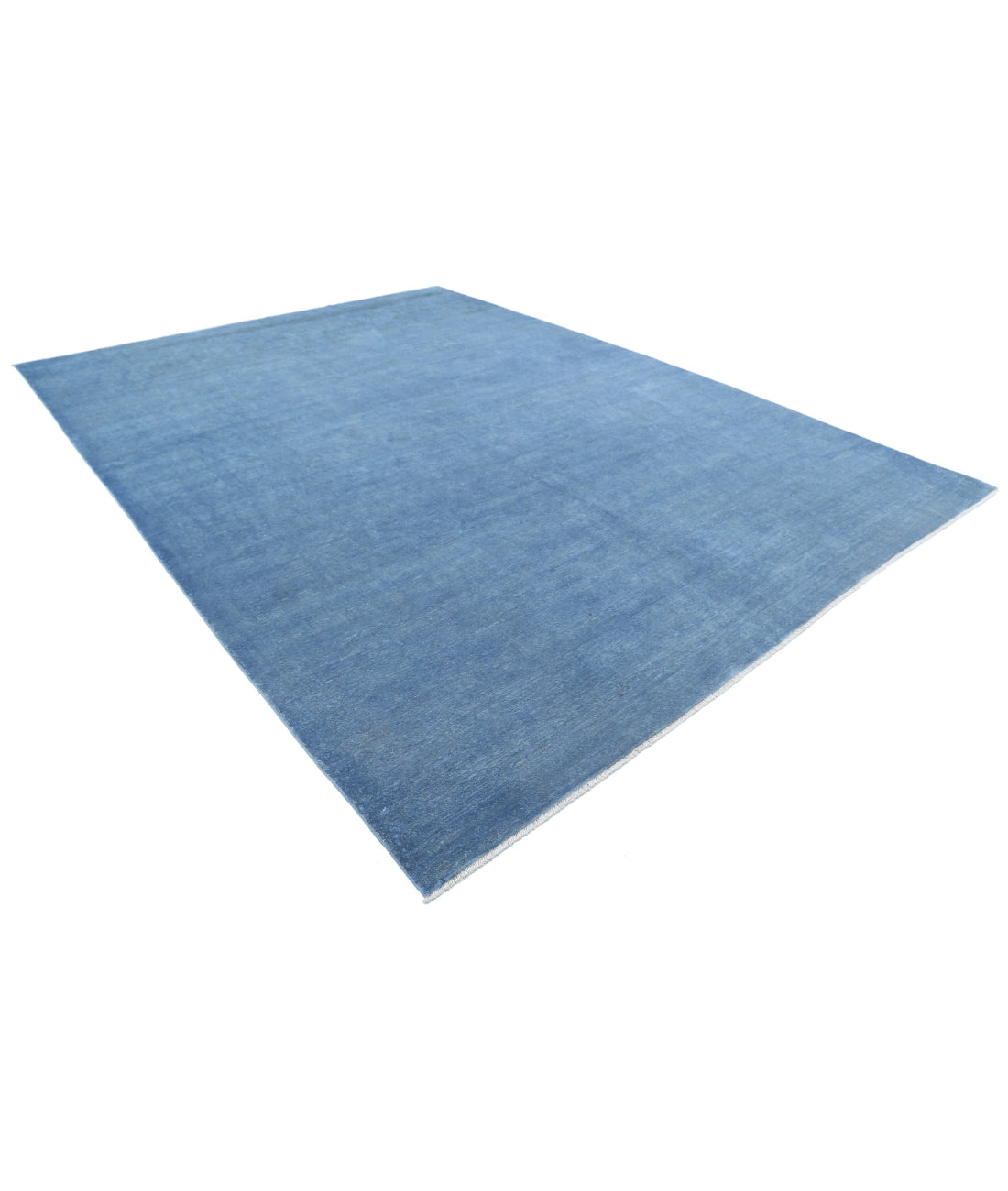 Overdye 9'11'' X 13'6'' Hand-Knotted Wool Rug 9'11'' x 13'6'' (298 X 405) / Blue / Blue