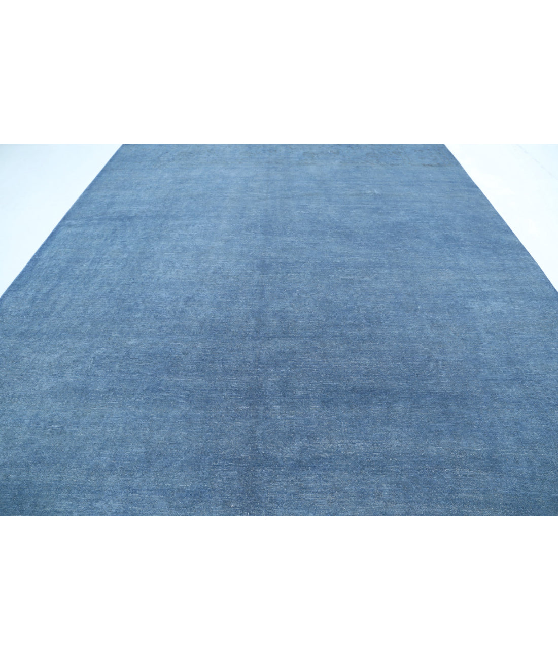 Overdye 9'11'' X 13'6'' Hand-Knotted Wool Rug 9'11'' x 13'6'' (298 X 405) / Blue / Blue