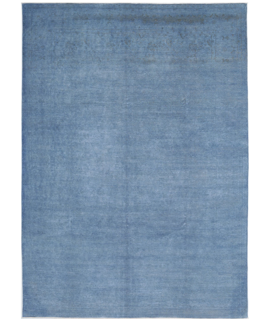 Overdye 9'11'' X 13'6'' Hand-Knotted Wool Rug 9'11'' x 13'6'' (298 X 405) / Blue / Blue