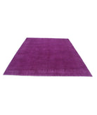 Overdye 7'11'' X 9'4'' Hand-Knotted Wool Rug 7'11'' x 9'4'' (238 X 280) / Magenta / Magenta