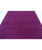 Overdye 7'11'' X 9'4'' Hand-Knotted Wool Rug 7'11'' x 9'4'' (238 X 280) / Magenta / Magenta