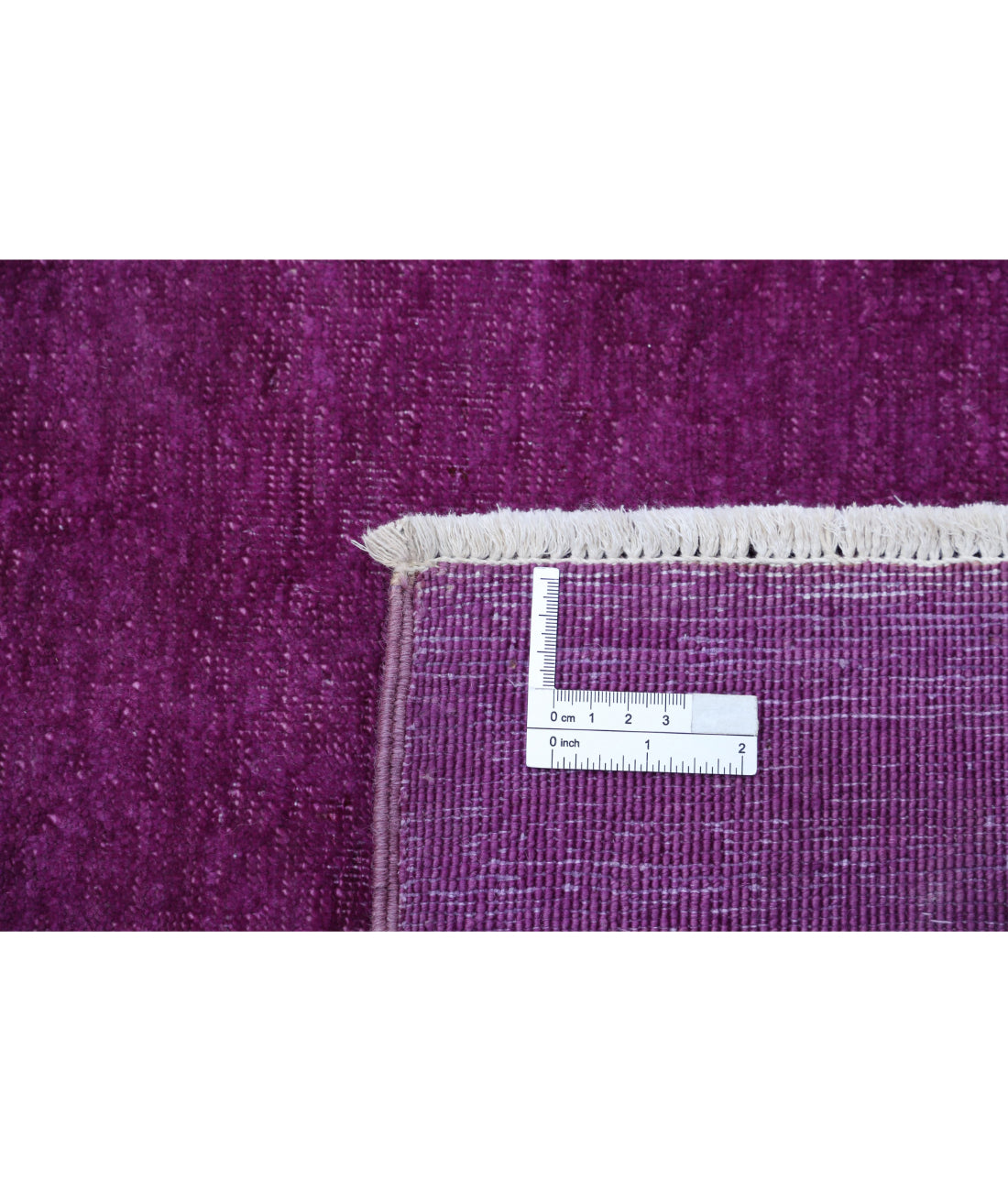 Overdye 7'11'' X 9'4'' Hand-Knotted Wool Rug 7'11'' x 9'4'' (238 X 280) / Magenta / Magenta