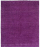 Overdye 7'11'' X 9'4'' Hand-Knotted Wool Rug 7'11'' x 9'4'' (238 X 280) / Magenta / Magenta