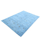 Overdye 5'0'' X 7'3'' Hand-Knotted Wool Rug 5'0'' x 7'3'' (150 X 218) / Blue / Blue