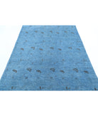 Overdye 5'0'' X 7'3'' Hand-Knotted Wool Rug 5'0'' x 7'3'' (150 X 218) / Blue / Blue