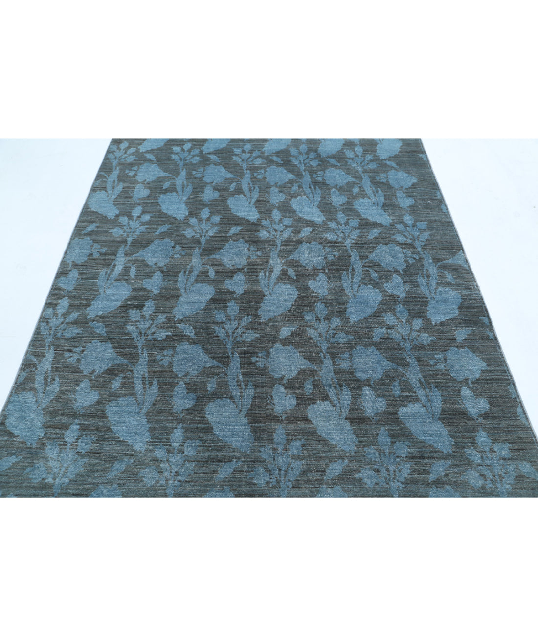 Overdye 5'4'' X 7'8'' Hand-Knotted Wool Rug 5'4'' x 7'8'' (160 X 230) / Blue / Blue