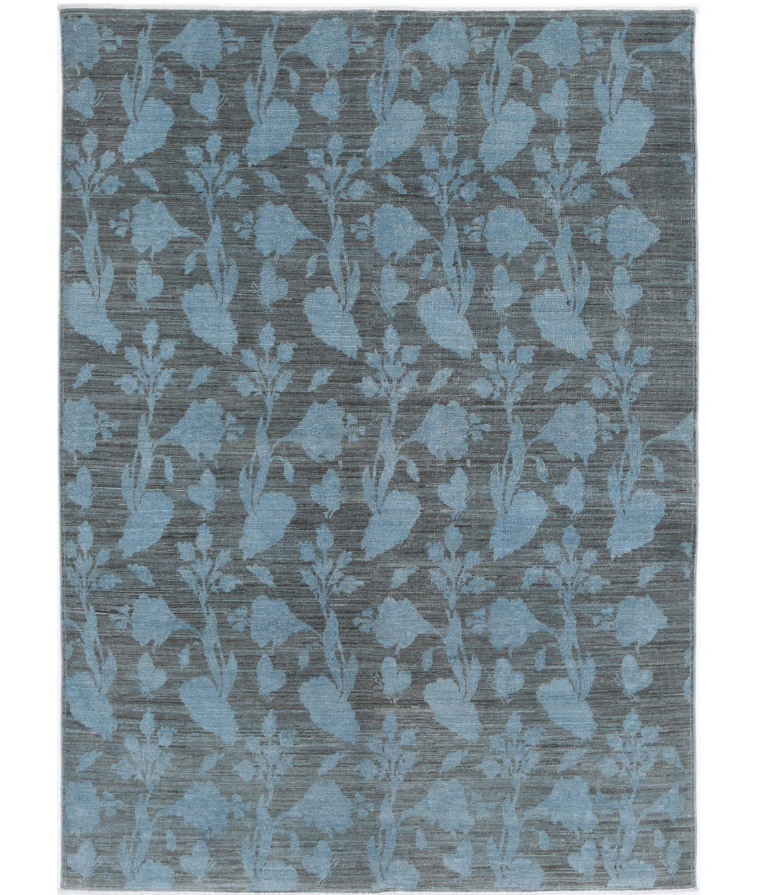 Overdye 5'4'' X 7'8'' Hand-Knotted Wool Rug 5'4'' x 7'8'' (160 X 230) / Blue / Blue