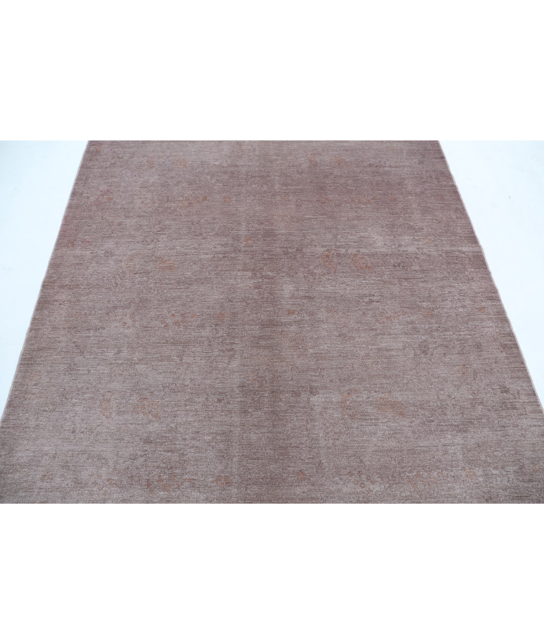 Overdye 5'10'' X 6'6'' Hand-Knotted Wool Rug 5'10'' x 6'6'' (175 X 195) / Taupe / Taupe