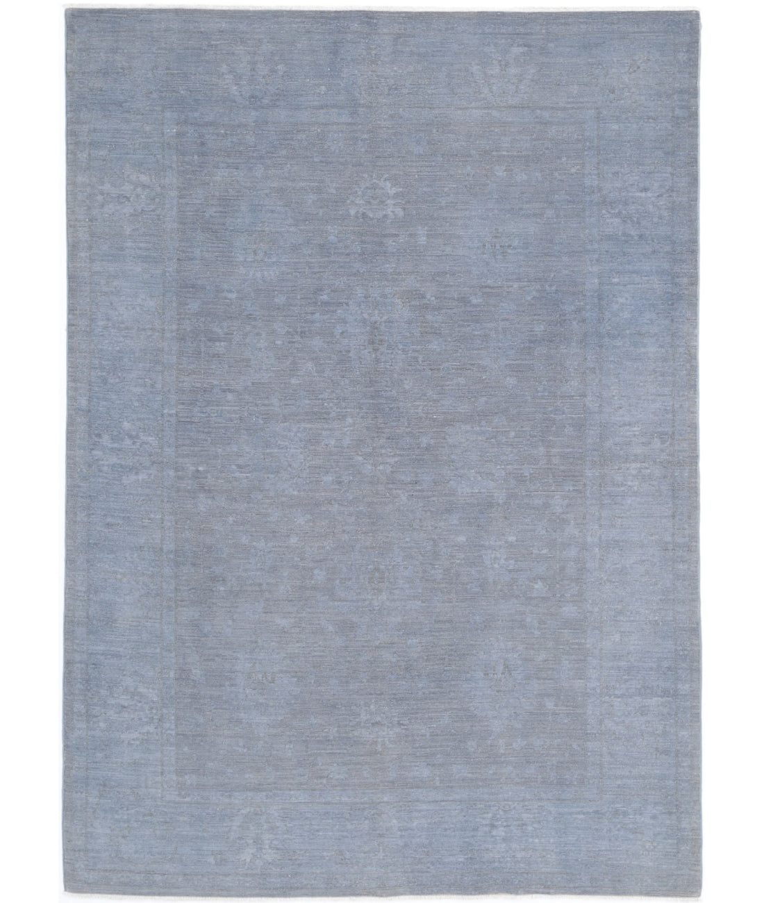 Overdye 5'11'' X 8'6'' Hand-Knotted Wool Rug 5'11'' x 8'6'' (178 X 255) / Grey / Grey