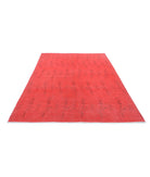 Overdye 5'11'' X 8'8'' Hand-Knotted Wool Rug 5'11'' x 8'8'' (178 X 260) / Red / Red