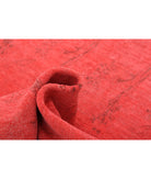 Overdye 5'11'' X 8'8'' Hand-Knotted Wool Rug 5'11'' x 8'8'' (178 X 260) / Red / Red