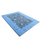 Overdye 6'2'' X 8'1'' Hand-Knotted Wool Rug 6'2'' x 8'1'' (185 X 243) / Blue / Blue