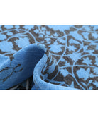 Overdye 6'2'' X 8'1'' Hand-Knotted Wool Rug 6'2'' x 8'1'' (185 X 243) / Blue / Blue