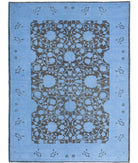 Overdye 6'2'' X 8'1'' Hand-Knotted Wool Rug 6'2'' x 8'1'' (185 X 243) / Blue / Blue