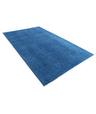 Overdye 5'11'' X 9'9'' Hand-Knotted Wool Rug 5'11'' x 9'9'' (178 X 293) / Blue / Blue