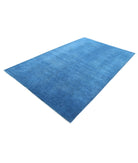 Overdye 5'11'' X 9'9'' Hand-Knotted Wool Rug 5'11'' x 9'9'' (178 X 293) / Blue / Blue