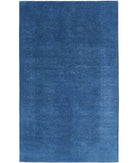 Overdye 5'11'' X 9'9'' Hand-Knotted Wool Rug 5'11'' x 9'9'' (178 X 293) / Blue / Blue