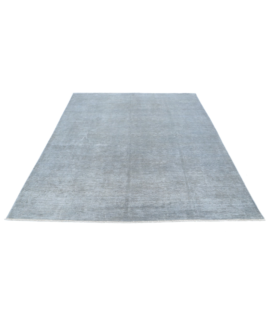 Overdye 6'2'' X 8'1'' Hand-Knotted Wool Rug 6'2'' x 8'1'' (185 X 243) / Grey / Grey