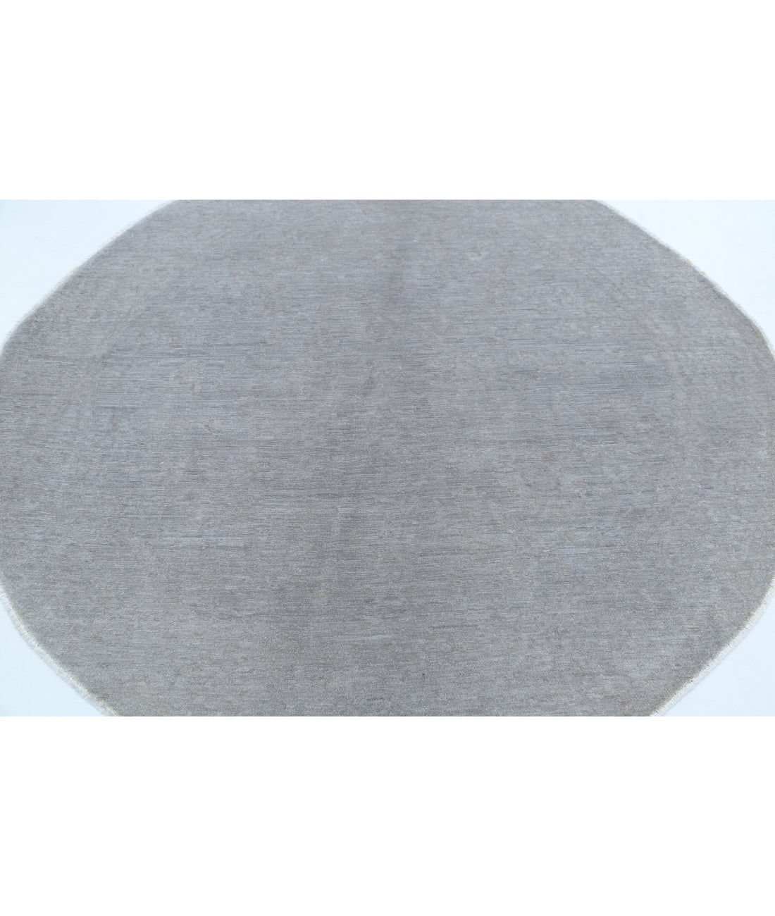 Overdye 6'2'' X 6'0'' Hand-Knotted Wool Rug 6'2'' x 6'0'' (185 X 180) / Grey / Grey