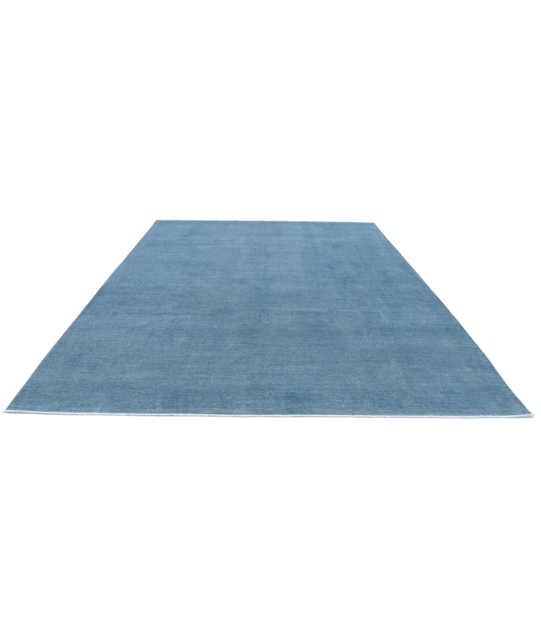 Overdye 8'11'' X 11'9'' Hand-Knotted Wool Rug 8'11'' x 11'9'' (268 X 353) / Blue / Blue