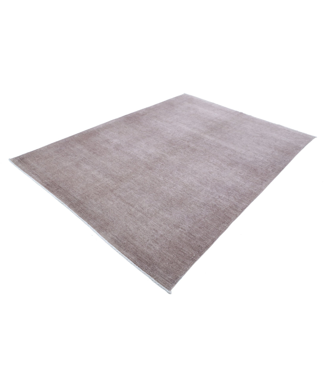 Overdye 6'1'' X 8'4'' Hand-Knotted Wool Rug 6'1'' x 8'4'' (183 X 250) / Taupe / Taupe