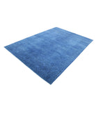 Overdye 6'3'' X 8'8'' Hand-Knotted Wool Rug 6'3'' x 8'8'' (188 X 260) / Blue / Blue