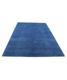 Overdye 6'3'' X 8'8'' Hand-Knotted Wool Rug 6'3'' x 8'8'' (188 X 260) / Blue / Blue