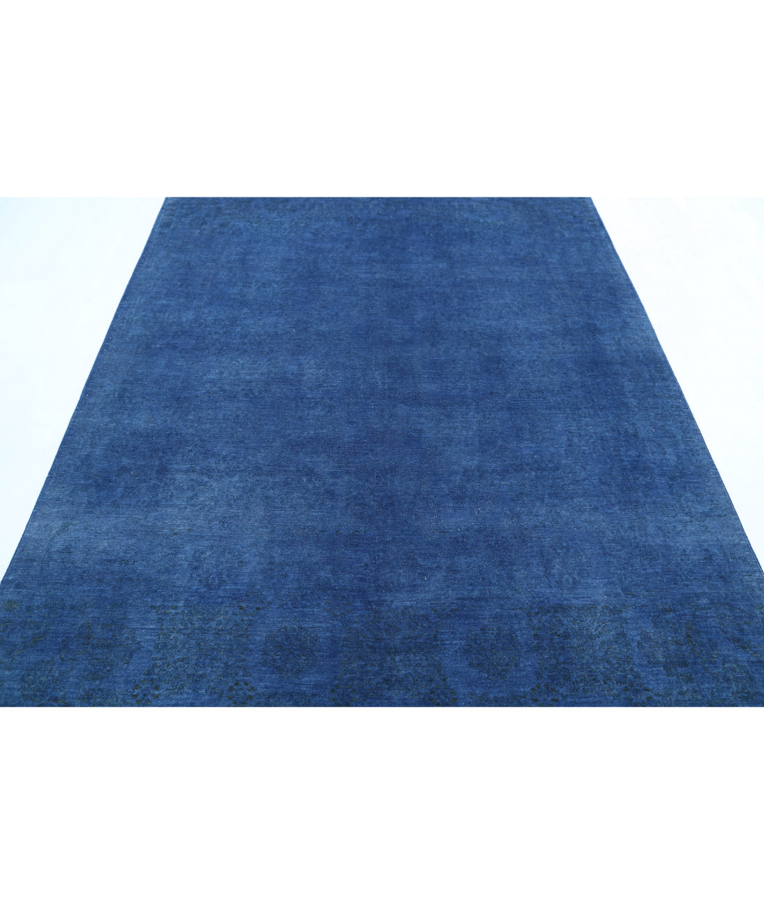 Overdye 6'3'' X 8'8'' Hand-Knotted Wool Rug 6'3'' x 8'8'' (188 X 260) / Blue / Blue