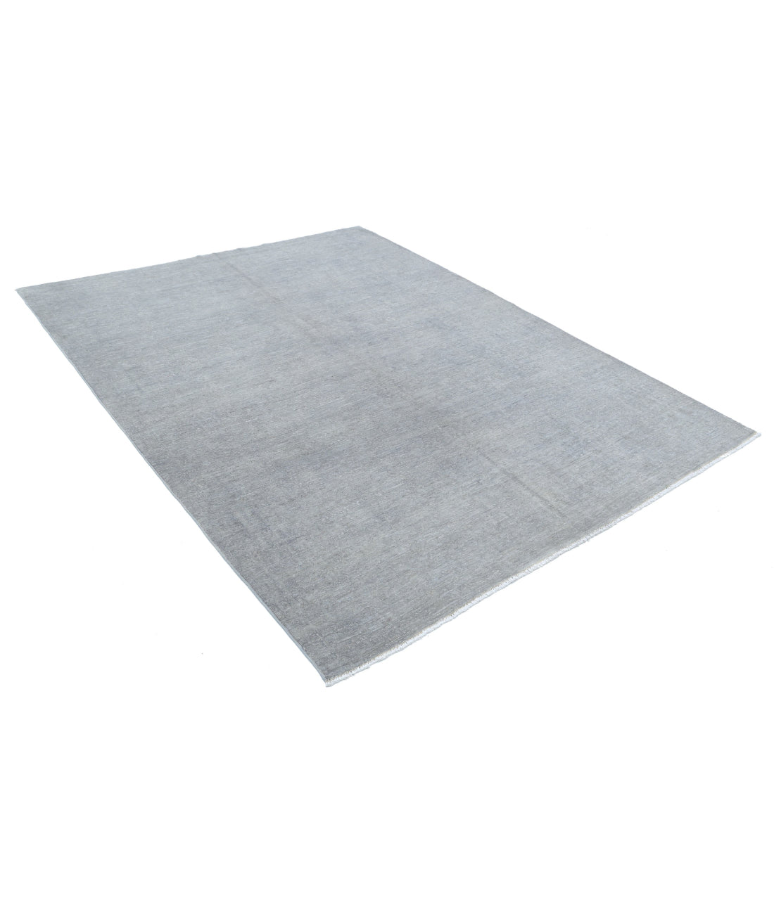 Overdye 6'3'' X 8'3'' Hand-Knotted Wool Rug 6'3'' x 8'3'' (188 X 248) / Grey / Grey