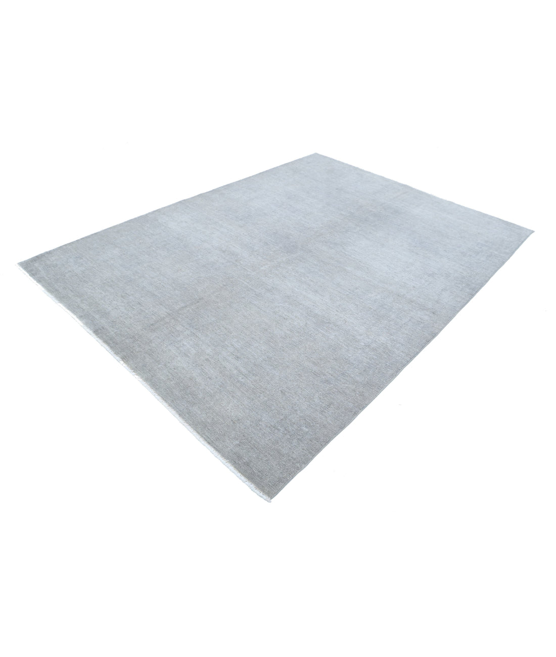 Overdye 6'3'' X 8'3'' Hand-Knotted Wool Rug 6'3'' x 8'3'' (188 X 248) / Grey / Grey