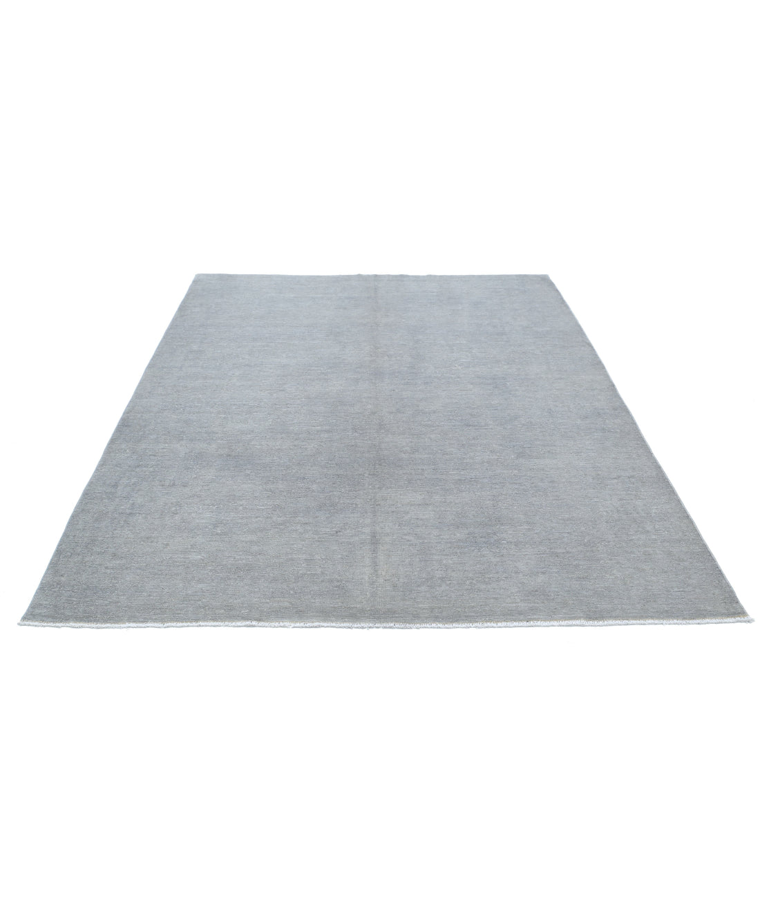 Overdye 6'3'' X 8'3'' Hand-Knotted Wool Rug 6'3'' x 8'3'' (188 X 248) / Grey / Grey