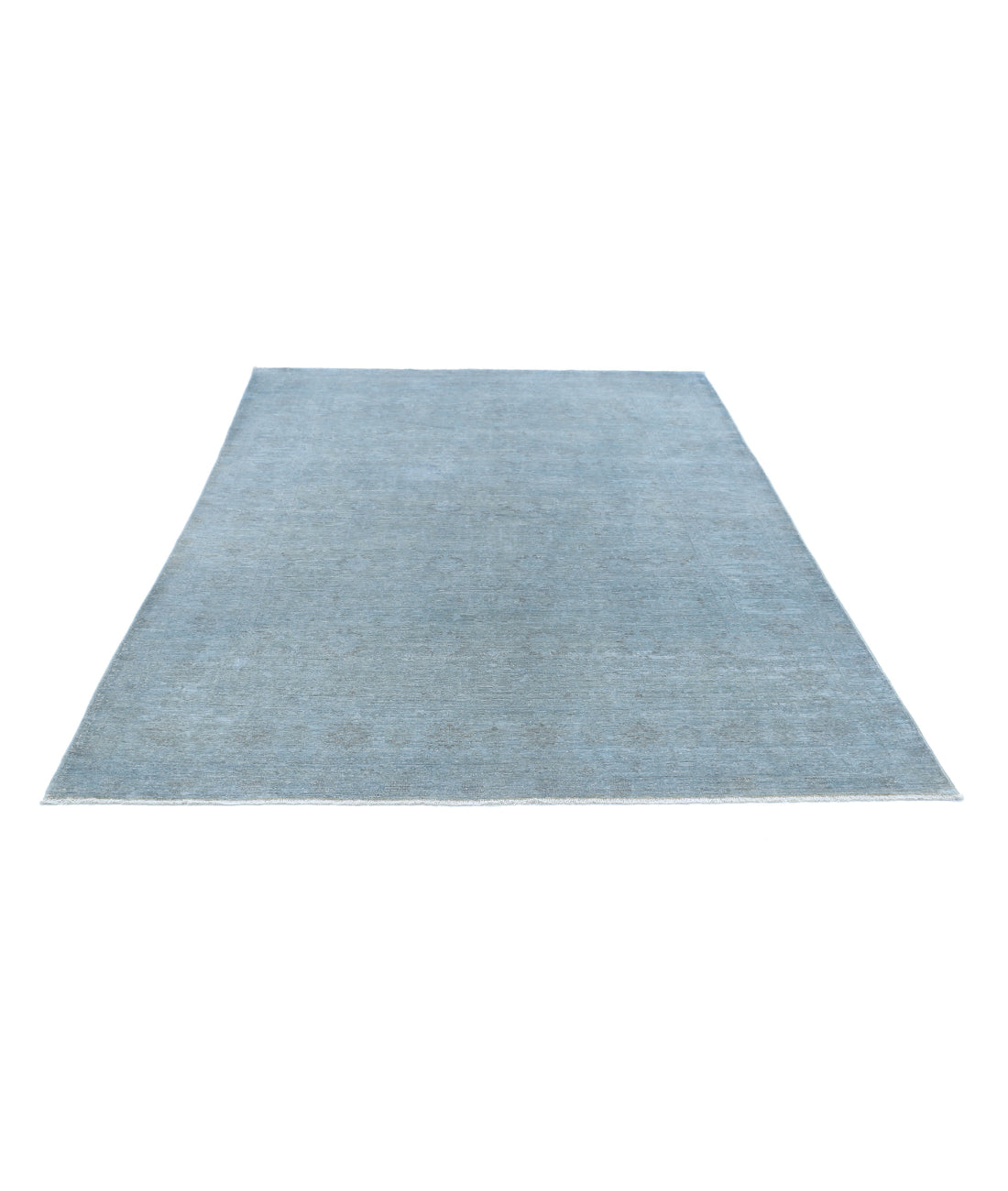 Overdye 6'1'' X 7'11'' Hand-Knotted Wool Rug 6'1'' x 7'11'' (183 X 238) / Grey / N/A