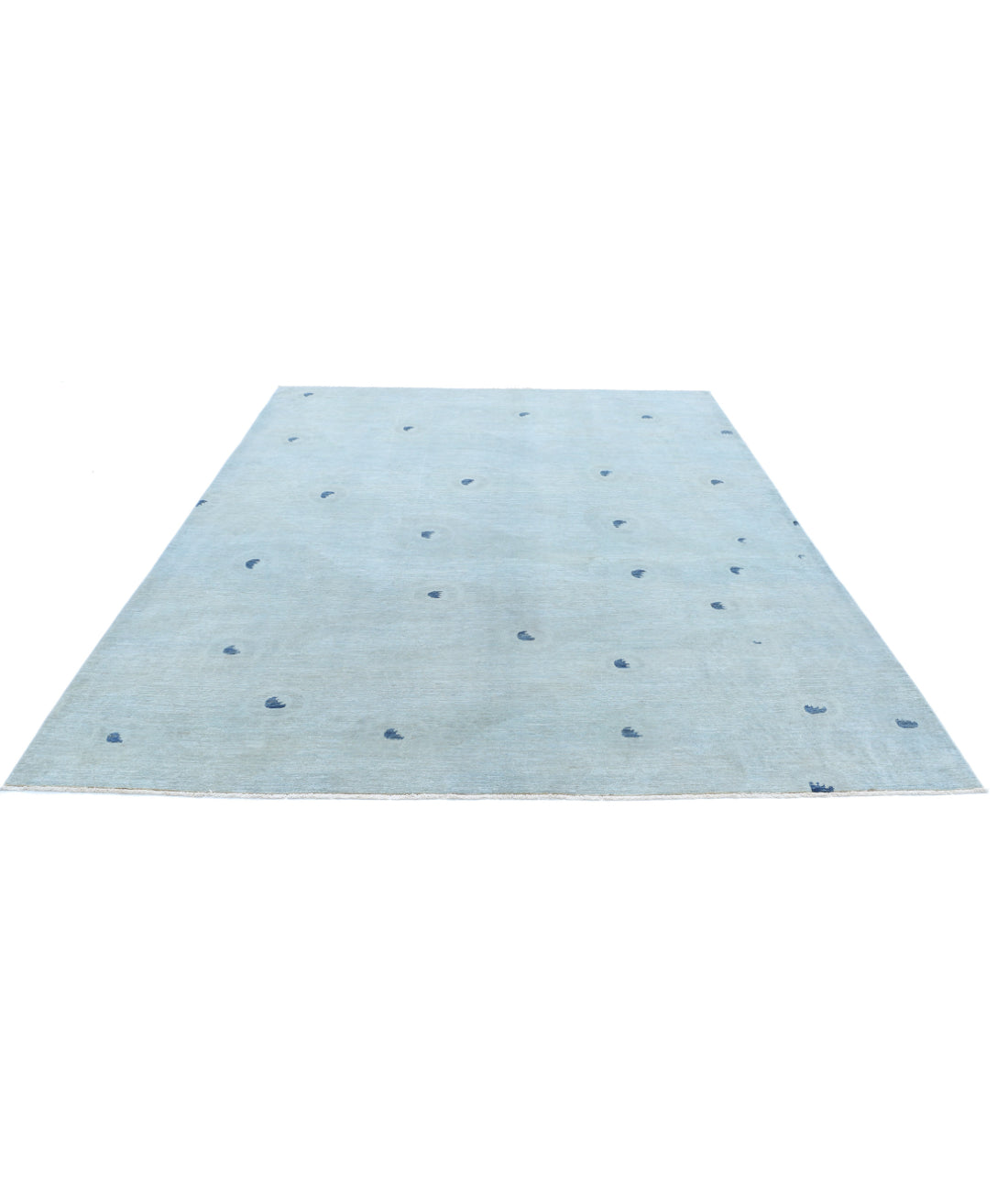 Overdye 7'10'' X 9'10'' Hand-Knotted Wool Rug 7'10'' x 9'10'' (235 X 295) / Green / Blue