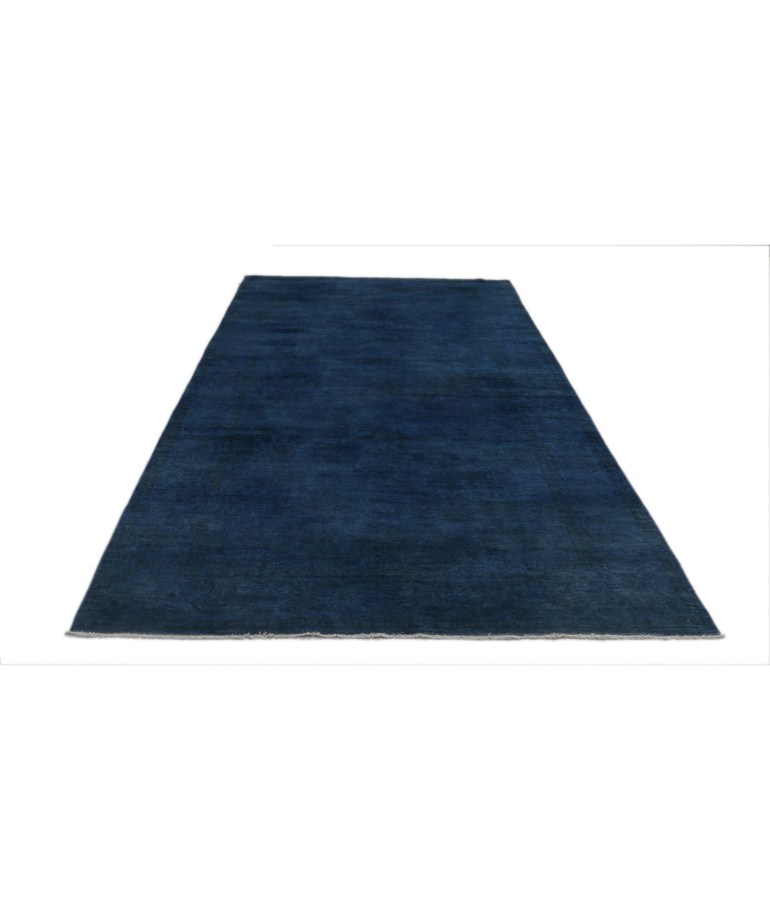 Overdye 5'9'' X 11'9'' Hand-Knotted Wool Rug 5'9'' x 11'9'' (173 X 353) / Blue / Blue