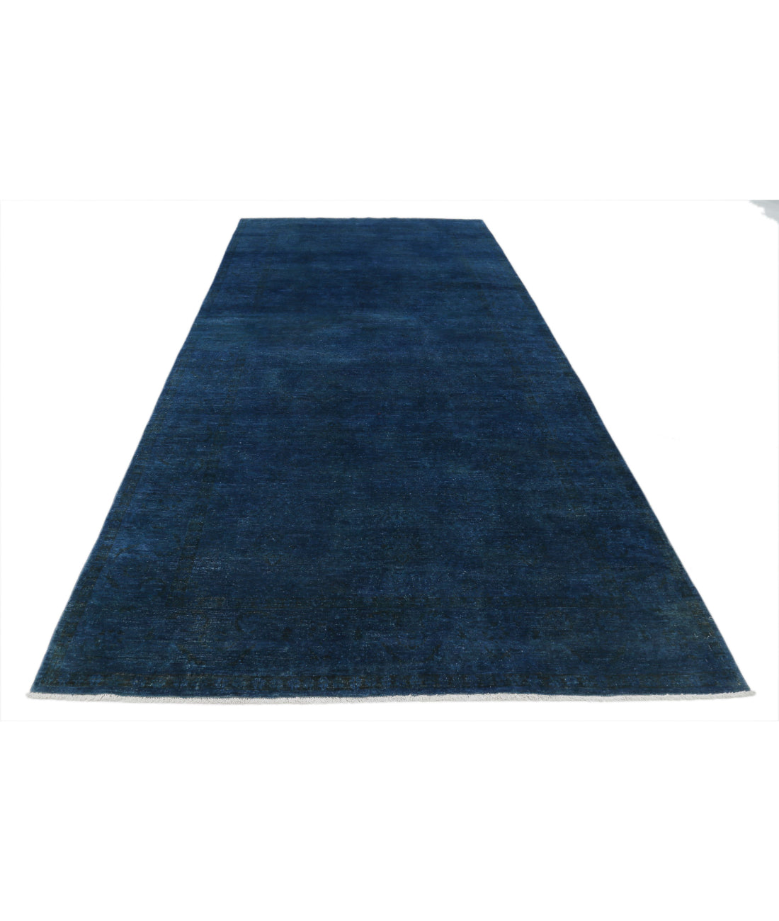 Overdye 5'9'' X 11'9'' Hand-Knotted Wool Rug 5'9'' x 11'9'' (173 X 353) / Blue / Blue