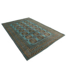 Revival 6'7'' X 9'4'' Hand-Knotted Wool Rug 6'7'' x 9'4'' (198 X 280) / Green / Tan