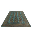 Revival 6'7'' X 9'4'' Hand-Knotted Wool Rug 6'7'' x 9'4'' (198 X 280) / Green / Tan