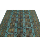 Revival 6'7'' X 9'4'' Hand-Knotted Wool Rug 6'7'' x 9'4'' (198 X 280) / Green / Tan