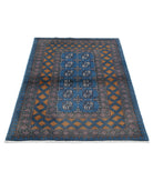 Revival 3'4'' X 4'9'' Hand-Knotted Wool Rug 3'4'' x 4'9'' (100 X 143) / Blue / Gold