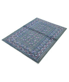 Revival 3'6'' X 4'7'' Hand-Knotted Wool Rug 3'6'' x 4'7'' (105 X 138) / Green / Blue