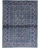 Revival 3'6'' X 4'7'' Hand-Knotted Wool Rug 3'6'' x 4'7'' (105 X 138) / Green / Blue